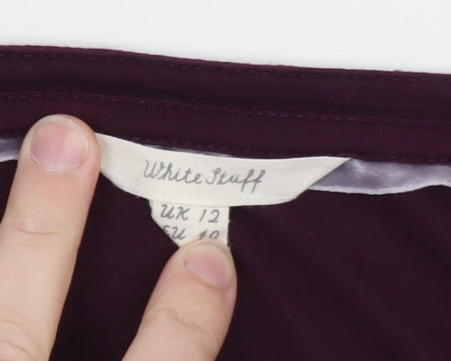 White Stuff Women’s Purple Long Sleeve Tunic Blouse UK 12