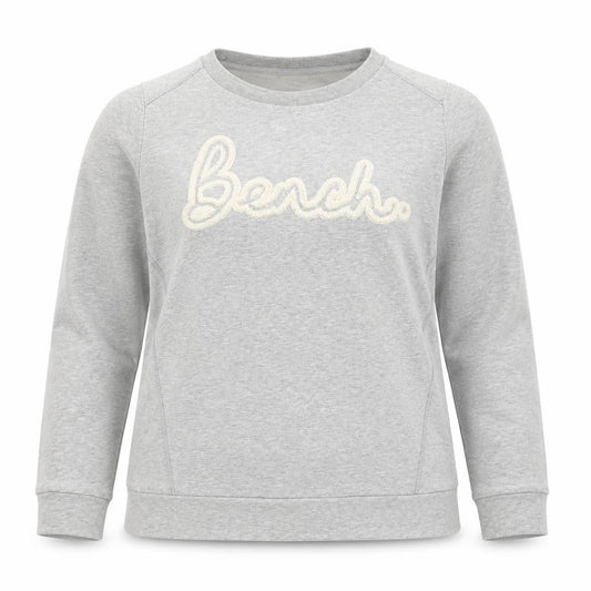 Bench Womens Grey XS Pullover Sweatshirt with Logo Front