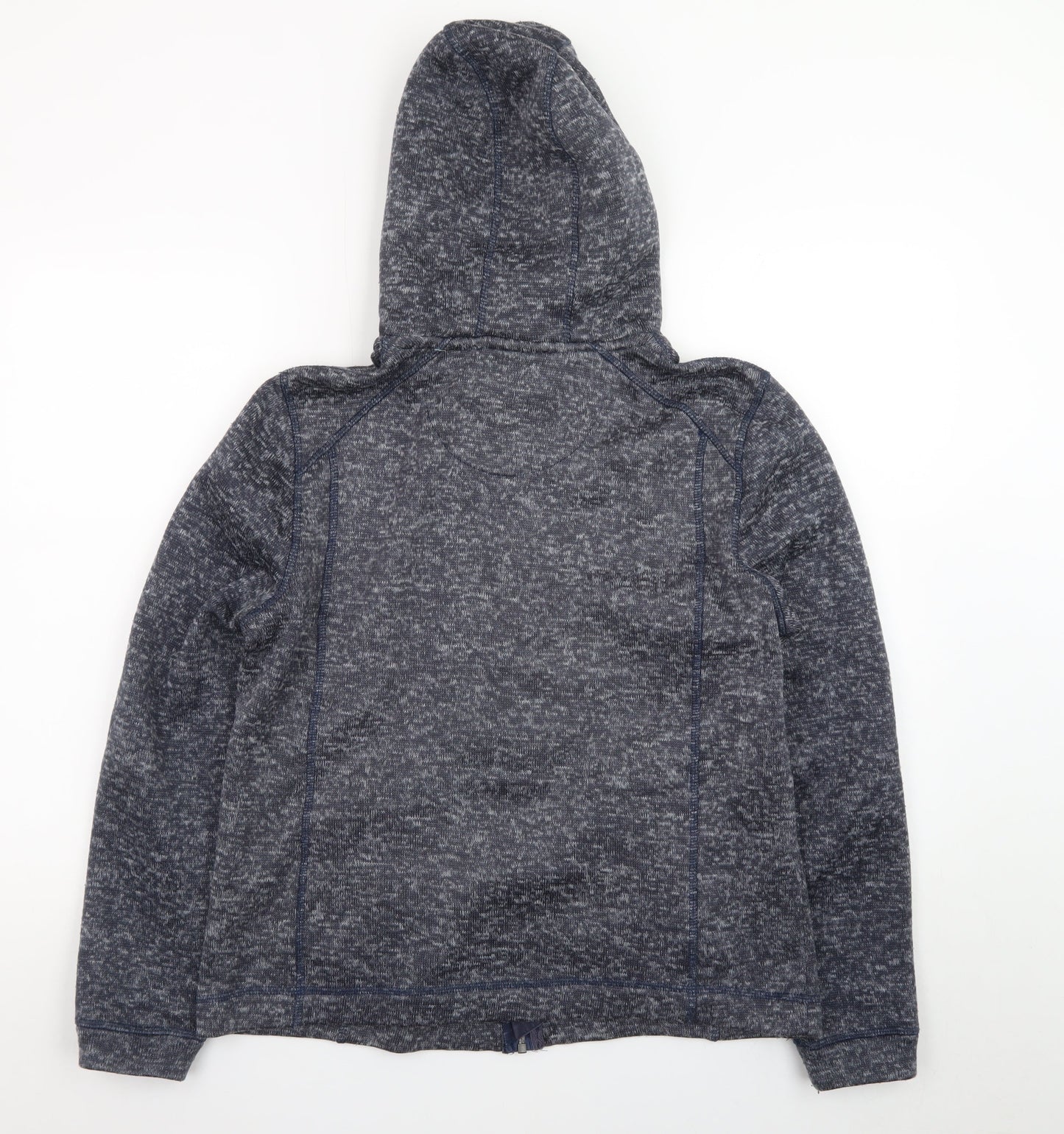 Tu Women Blue Full Zip Hooded Sweatshirt Size 16 Fleece Lined