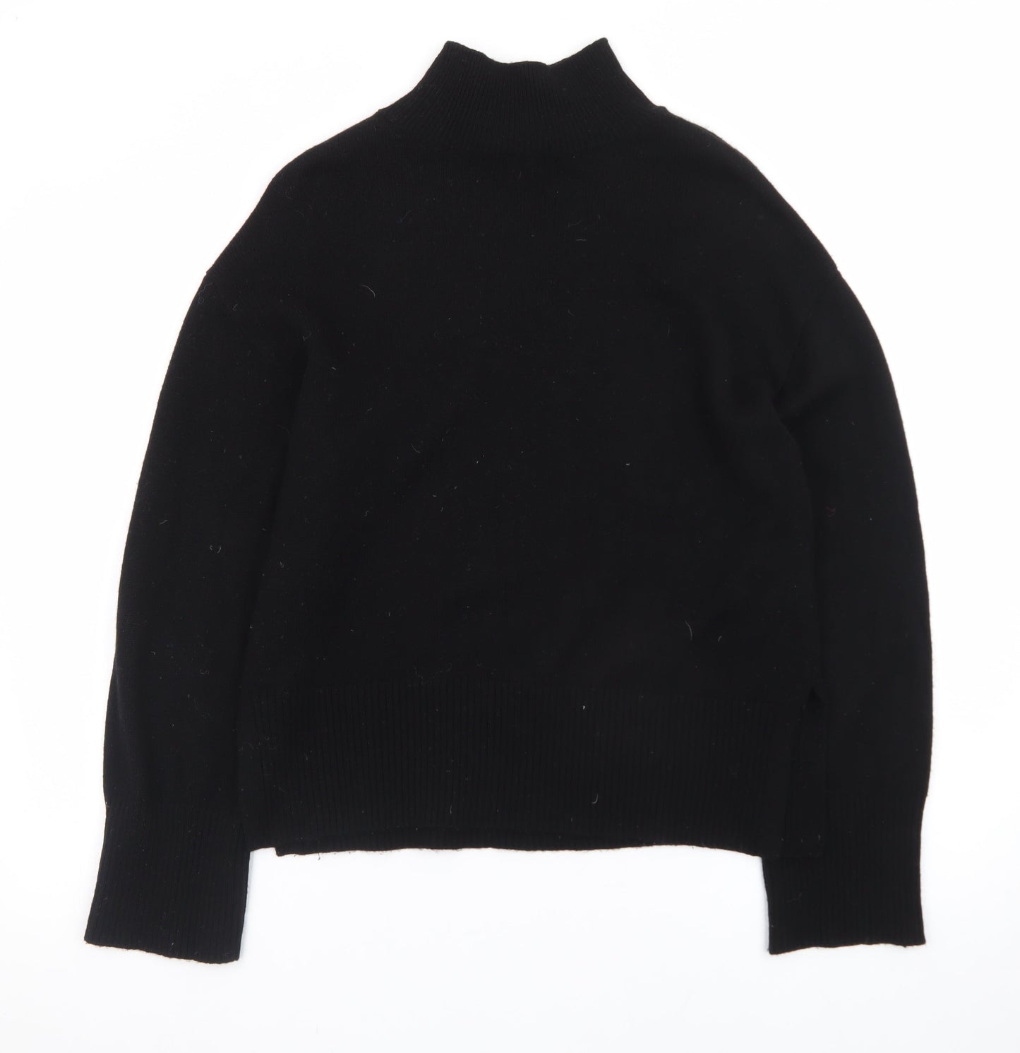 Marks and Spencer Women’s Black Wool Cashmere Mock Neck Jumper S