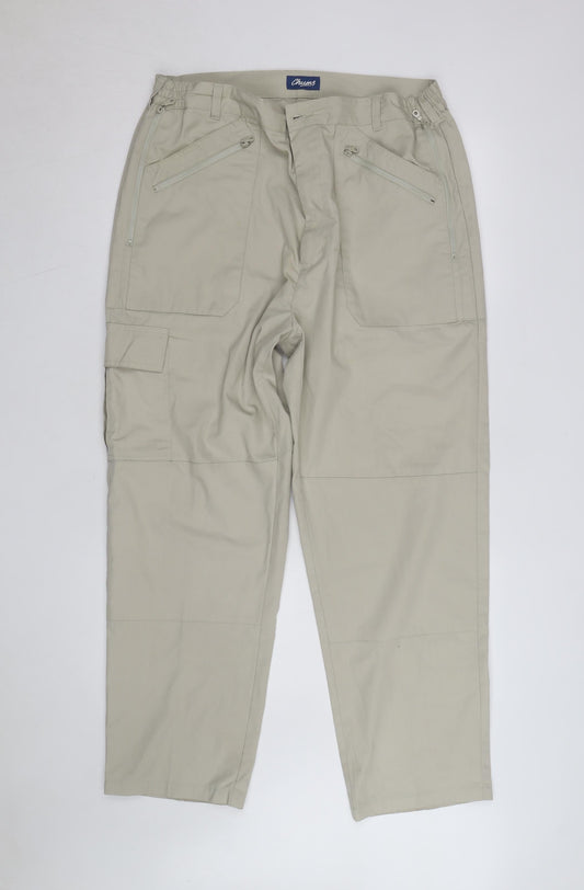 Chums Mens Beige Cargo Trousers Size 38 Regular Cotton Blend