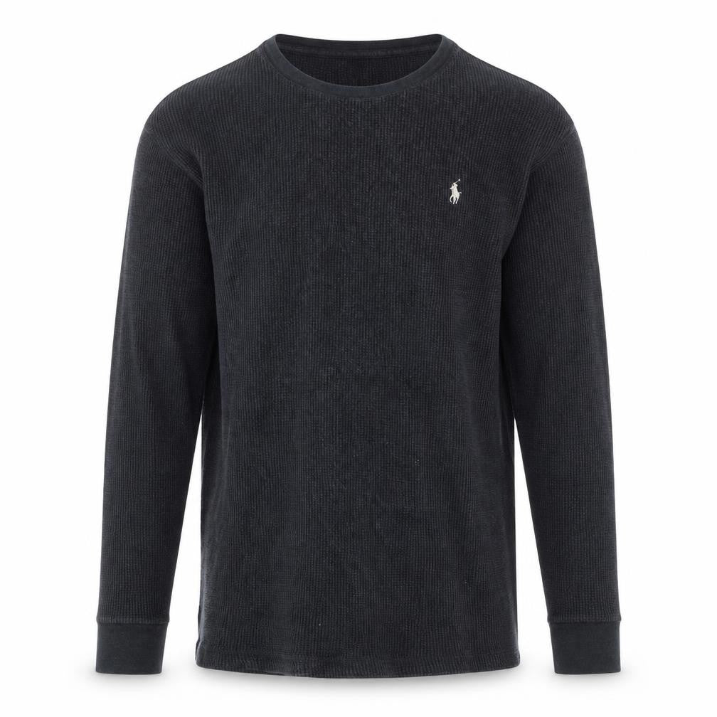 Ralph Lauren Men's Black Cotton Long Sleeve Crew Neck Top XL