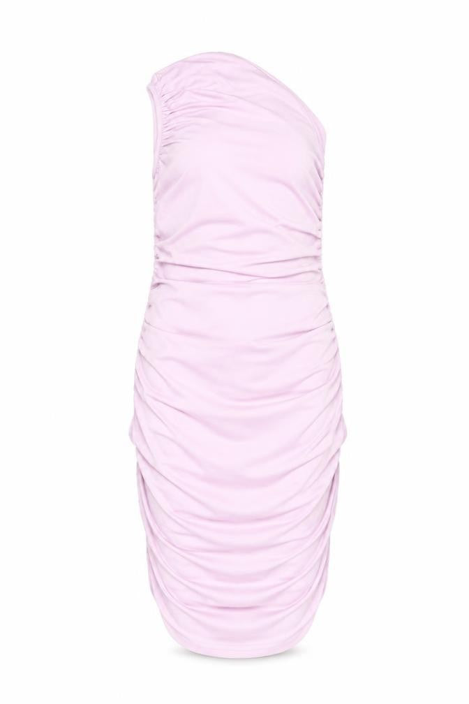 PRETTYLITTLETHING Women’s Pink Strapless Ruched Bodycon Dress Size 10