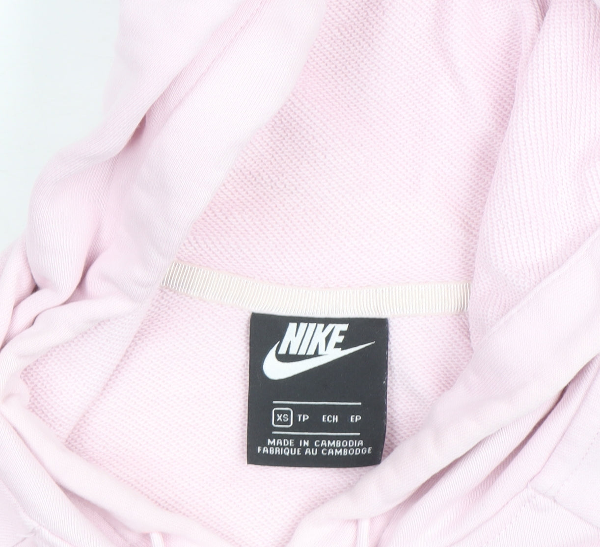 Nike Women's Pink Cropped Pullover Hoodie XS