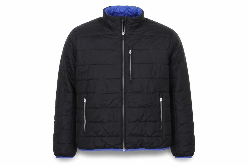 Lands' End Men's Black L Puffer Jacket Primaloft Insulated Winter Coat