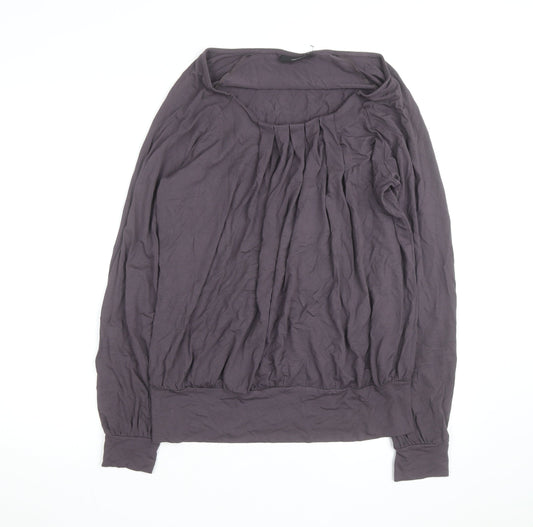 Next Women’s Grey Long Sleeve Pleated Tunic Blouse Size 12