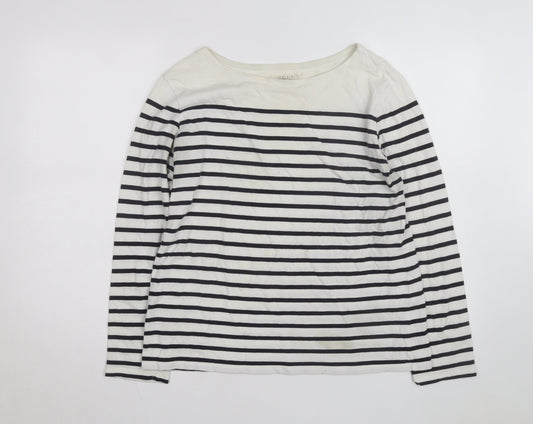 Seasalt Women’s Multicoloured Striped Cotton Sailor Shirt UK 14