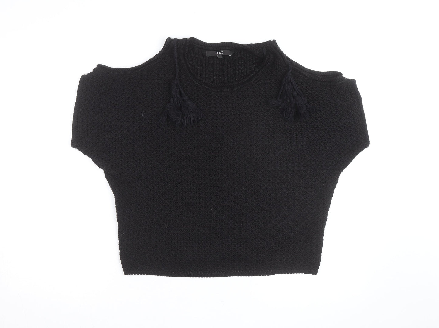 Next Women’s Black Cold Shoulder Chunky Knit Jumper Size S