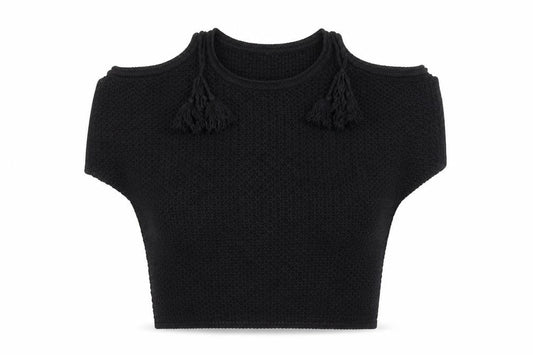 Next Women’s Black Cold Shoulder Chunky Knit Jumper Size S