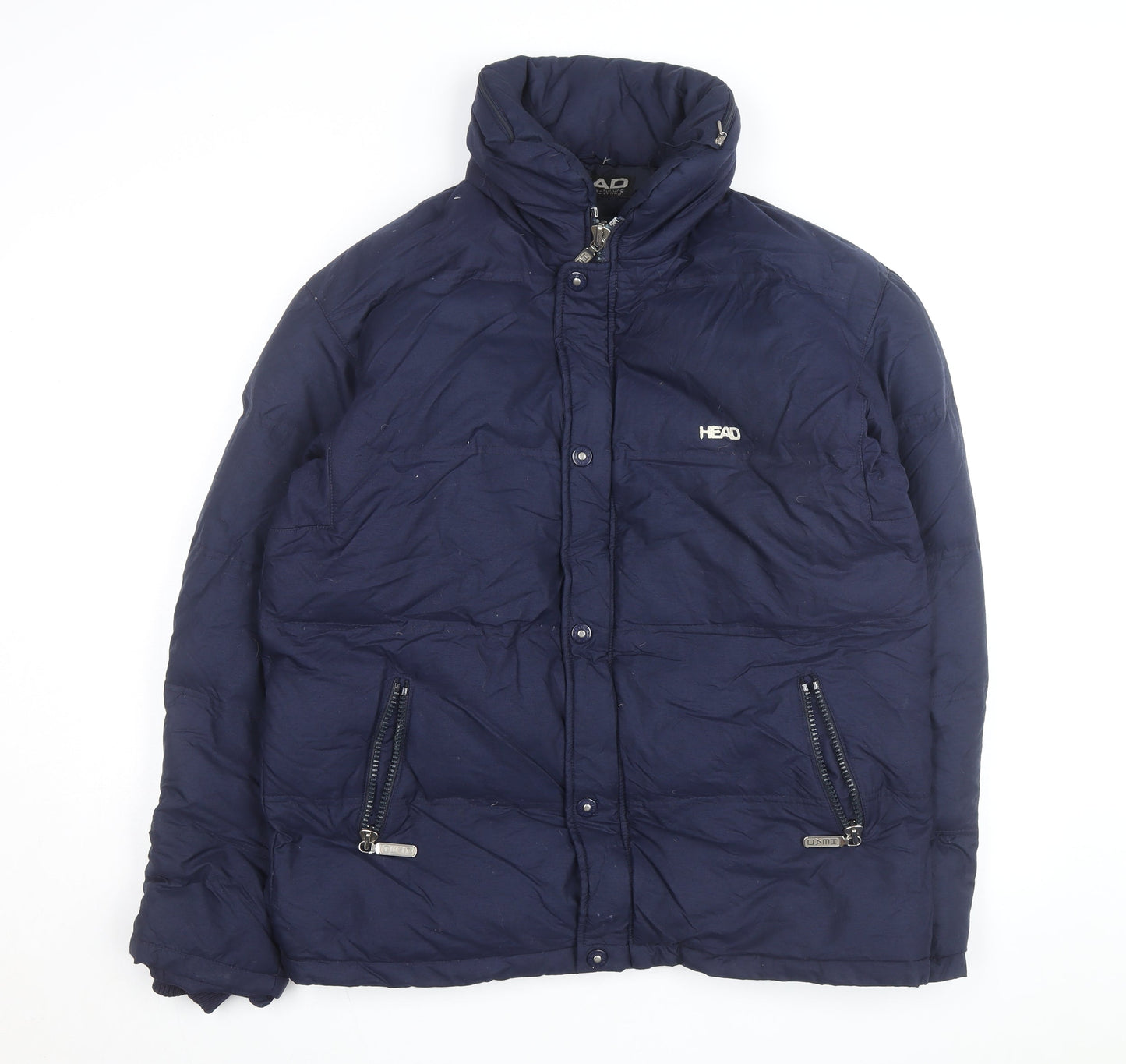 HEAD Men's Blue Puffer Jacket Size 50 Down Filled Winter Coat