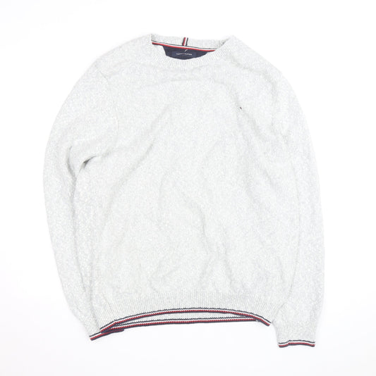 Tommy Hilfiger Men's Grey Cotton Wool Pullover Jumper Size L