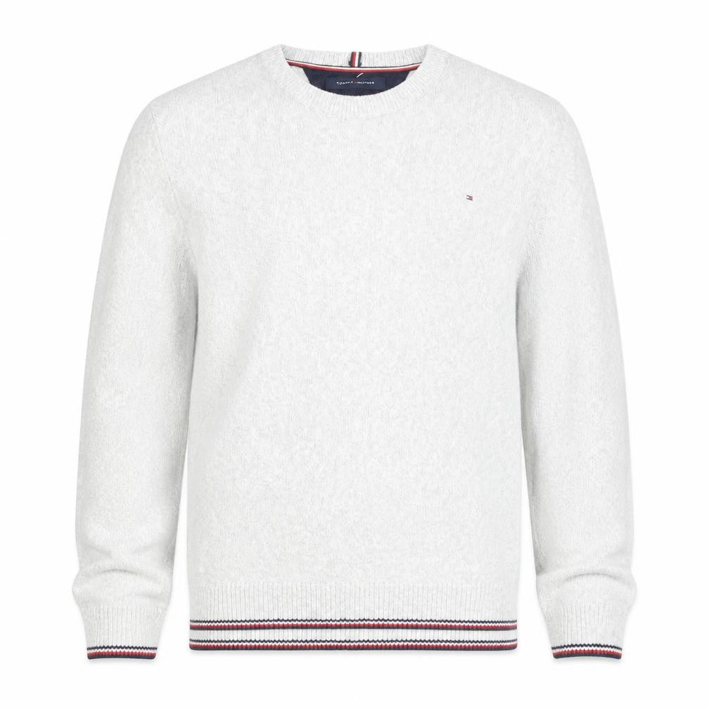 Tommy Hilfiger Men's Grey Cotton Wool Pullover Jumper Size L