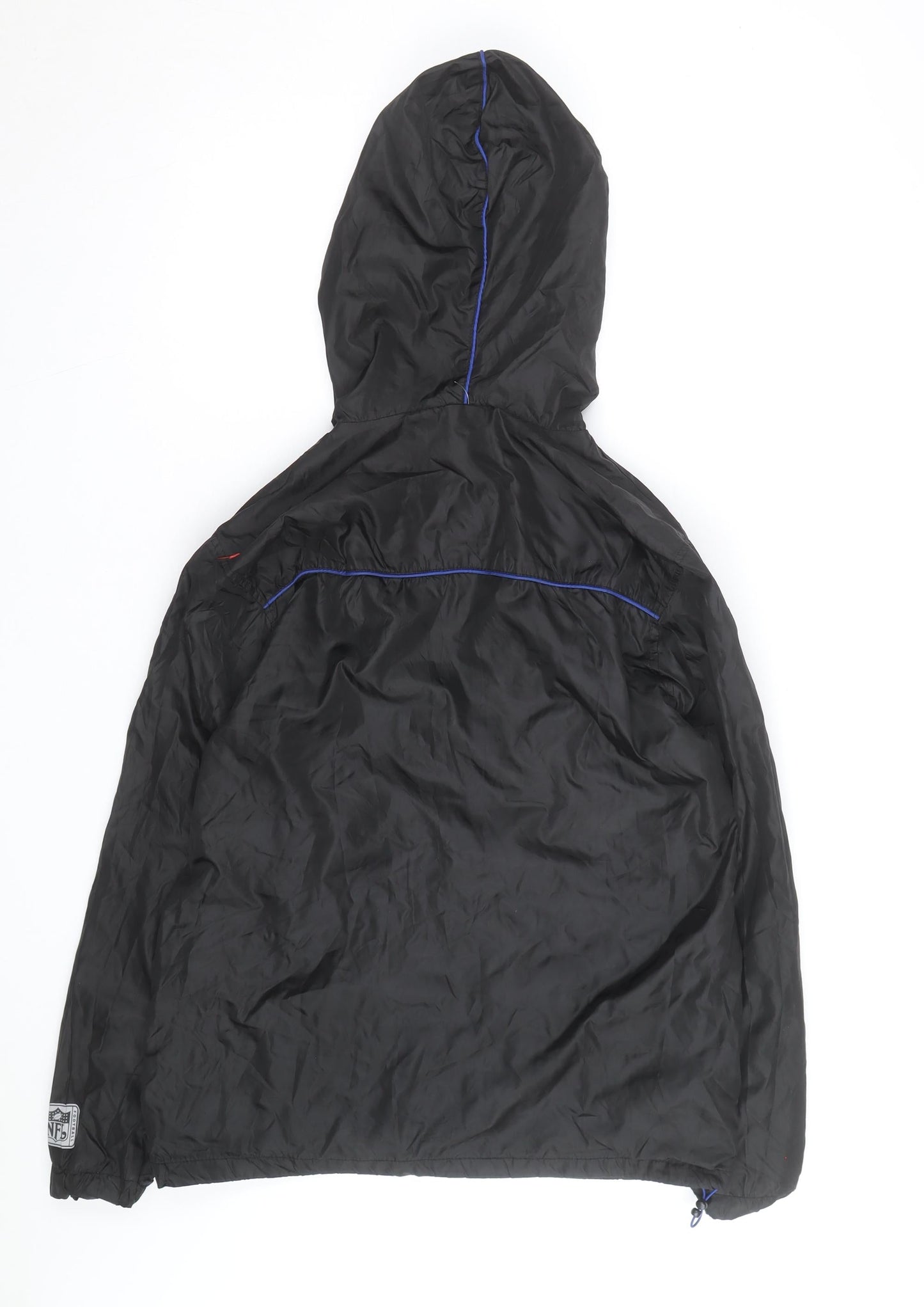 NFL Men’s Black Windbreaker Jacket Hooded Full Zip Size S