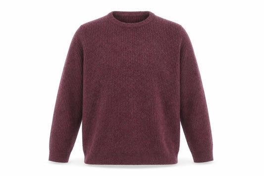 Marks & Spencer Men's Purple Chunky Knit Wool Blend Jumper Size L