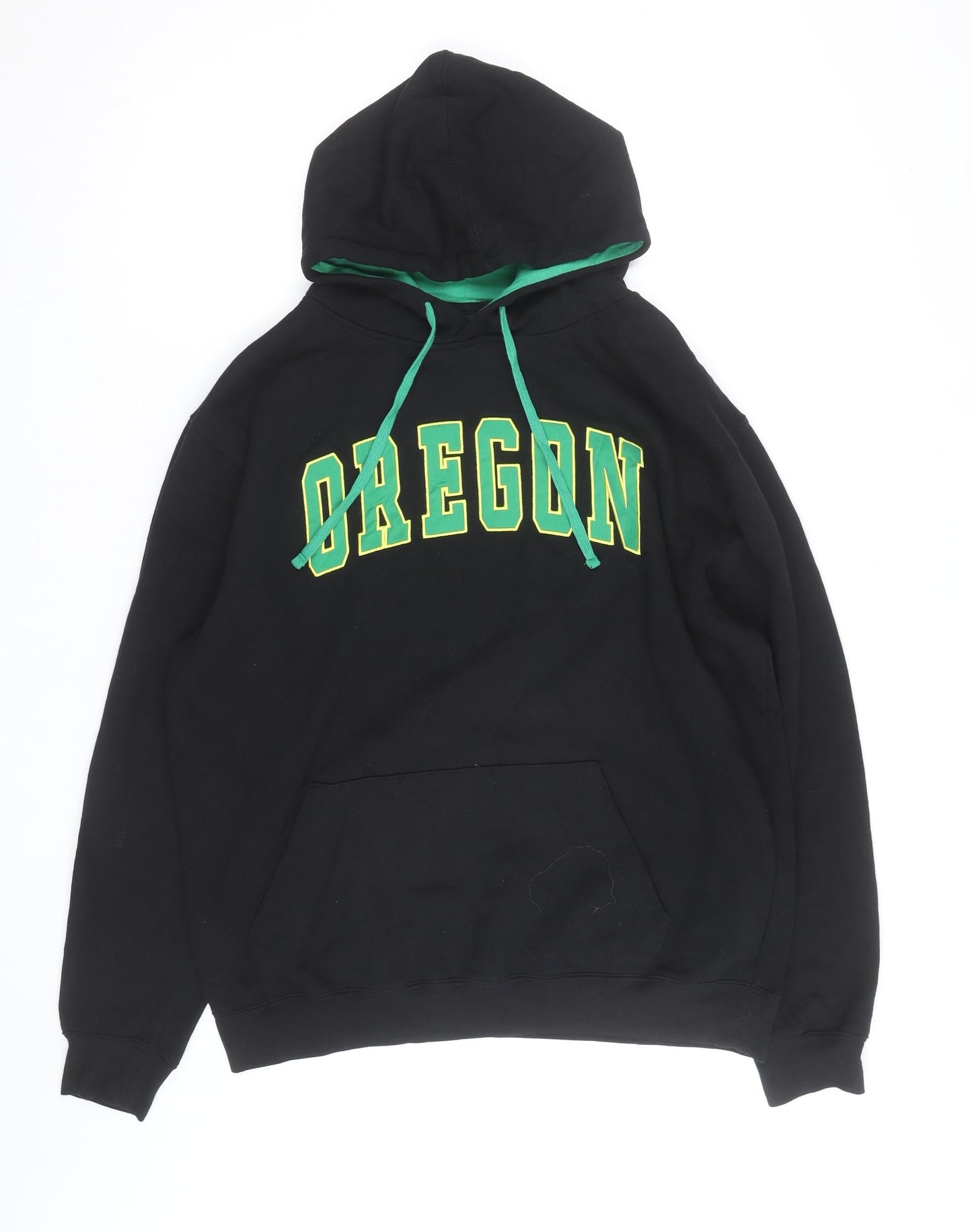 Colosseum Men Black Oregon Pullover Hoodie Size L Fleece Hooded Sweatshirt