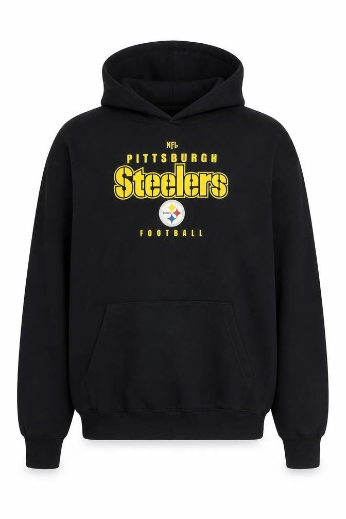 NFL Men's Black Pittsburgh Steelers Pullover Hoodie Size M