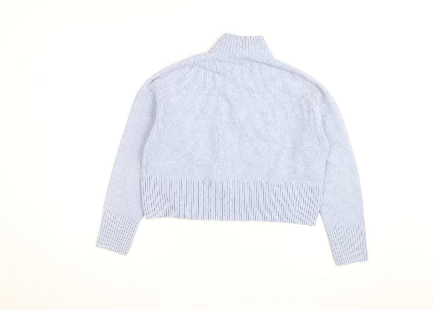 & Other Stories Women Blue Wool Roll Neck Jumper Size XS