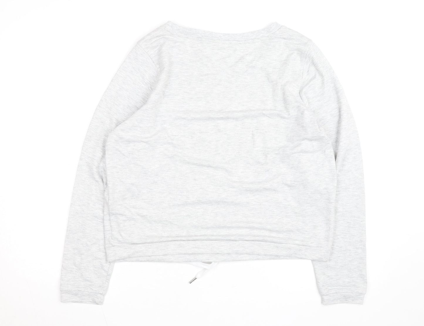Tommy Hilfiger Women’s Grey Pullover Sweatshirt Size L Drawstring Hem