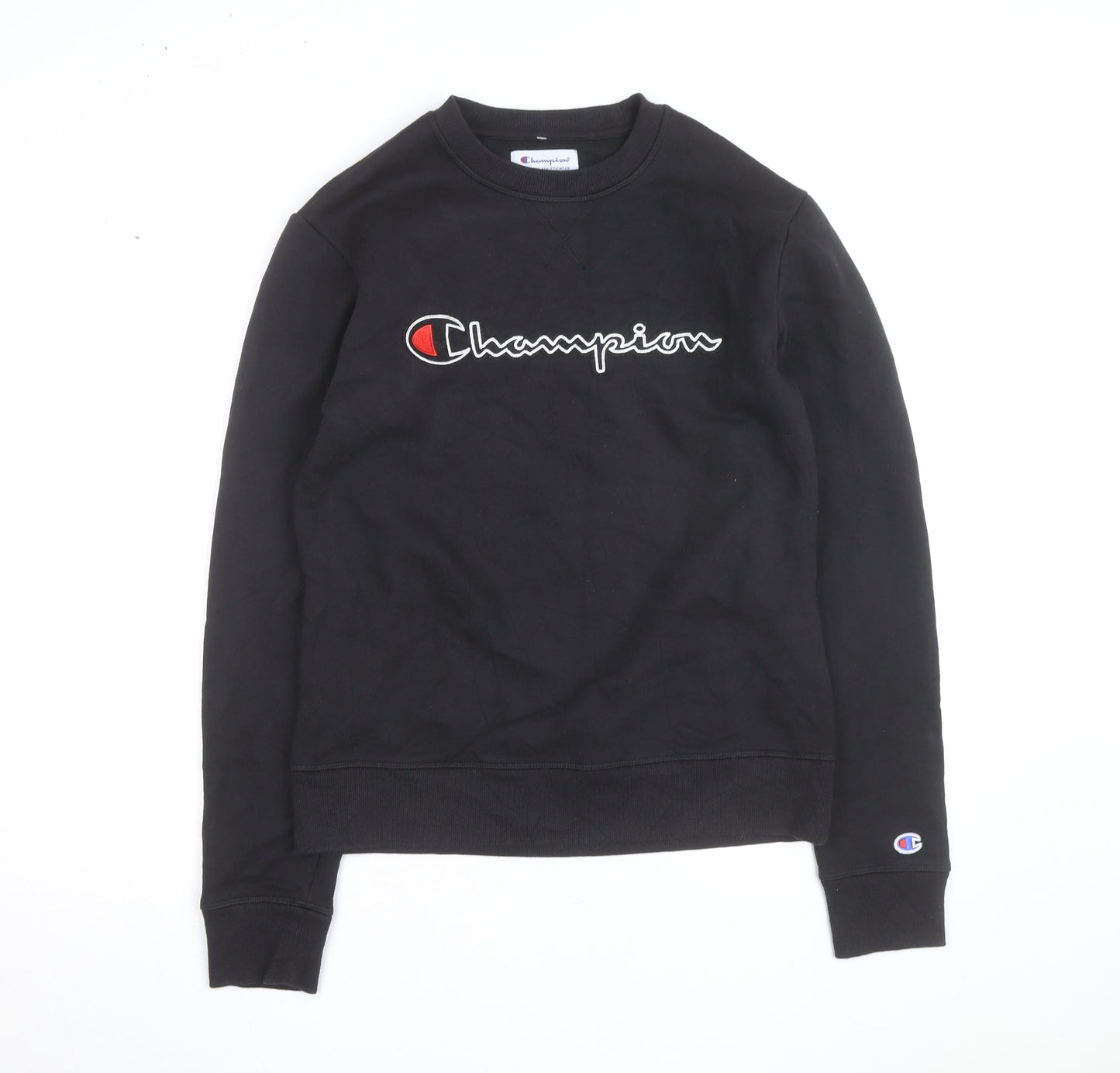 Champion Men's Black Logo Pullover Sweatshirt Size S