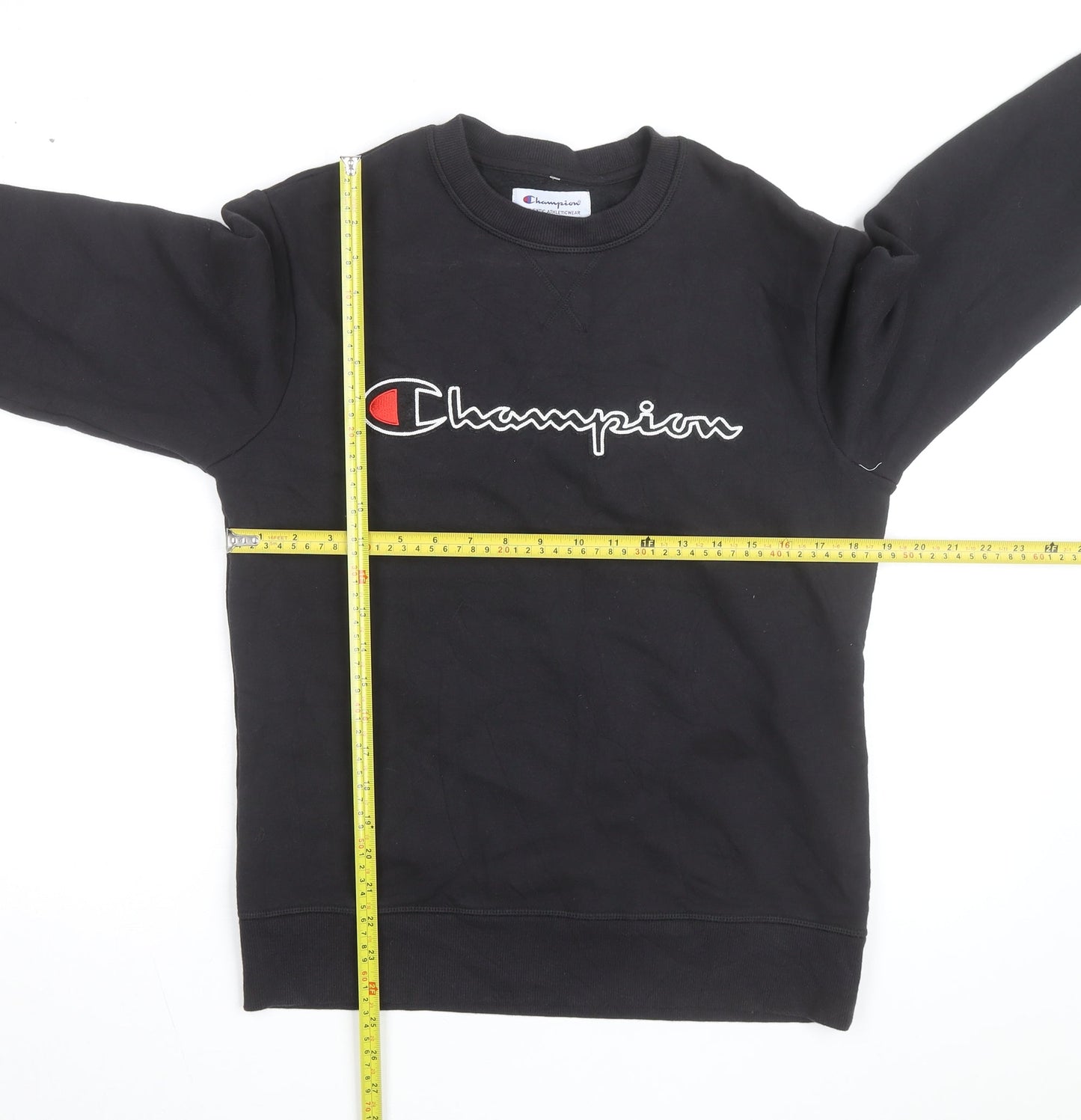 Champion Men's Black Logo Pullover Sweatshirt Size S