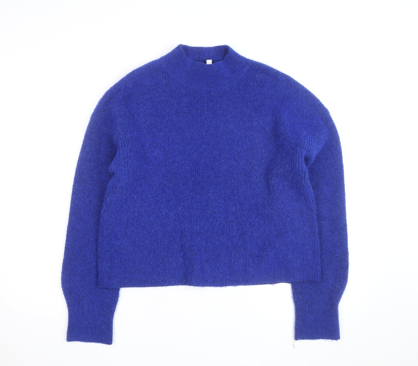 & Other Stories Women’s Blue Mock Neck Wool Alpaca Jumper Size 10