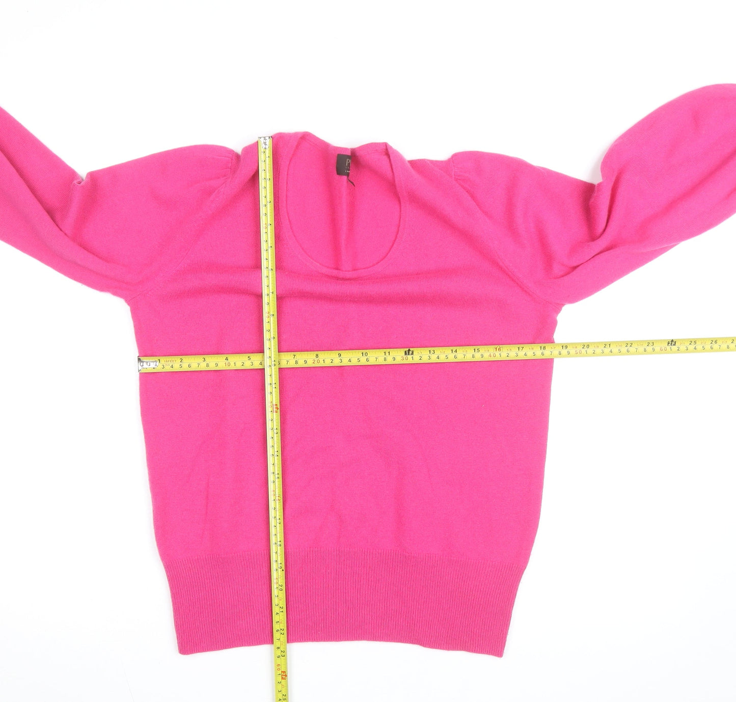 Pure Collection Women's Pink Cashmere Scoop Neck Jumper Size 12