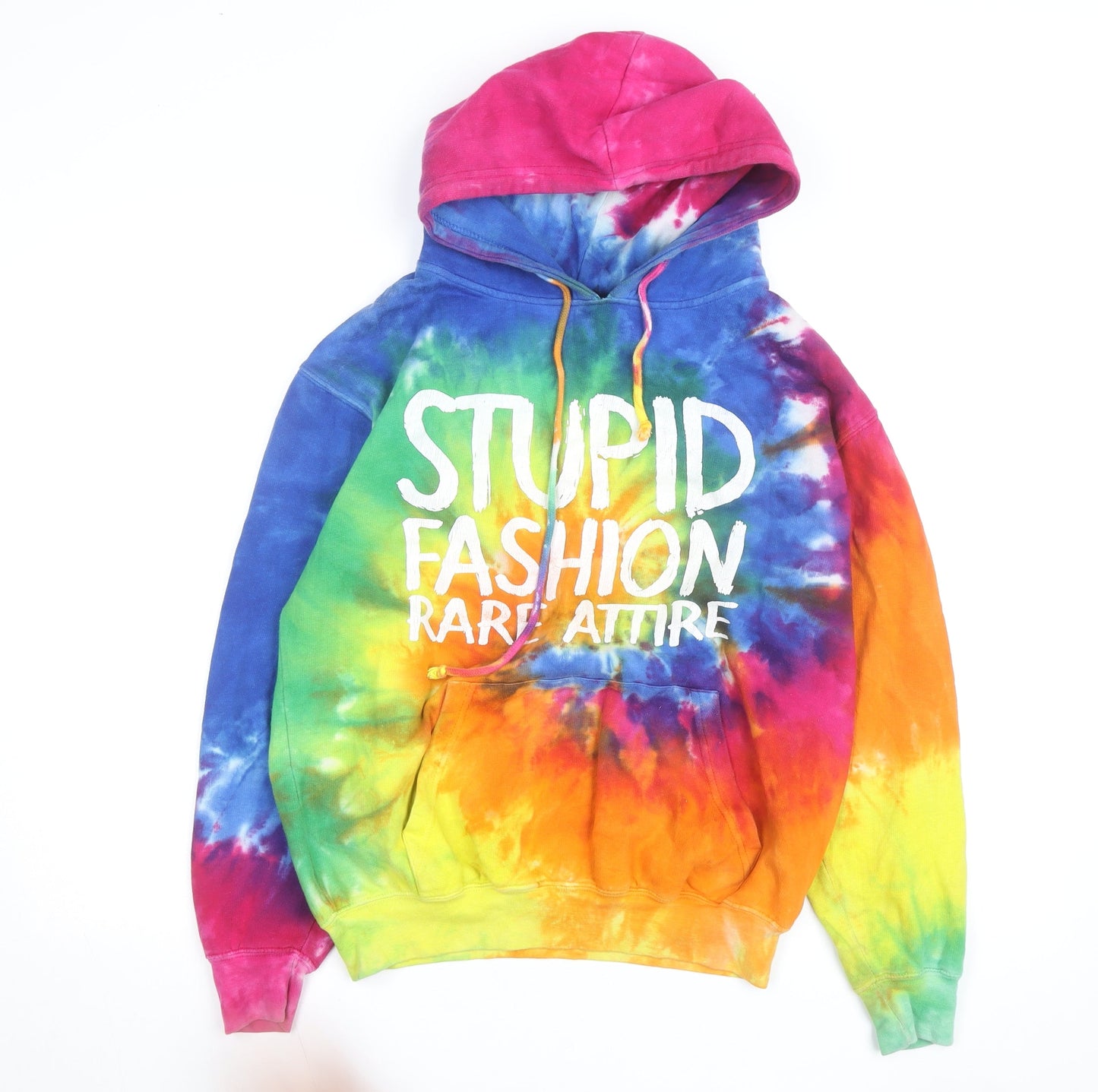 Basix of America Mens Multicoloured Tie Dye Pullover Hoodie M
