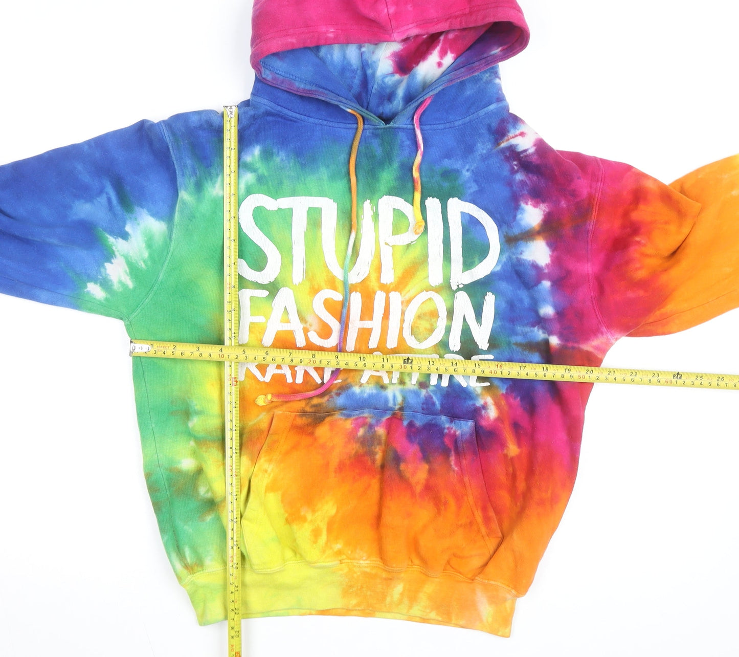 Basix of America Mens Multicoloured Tie Dye Pullover Hoodie M
