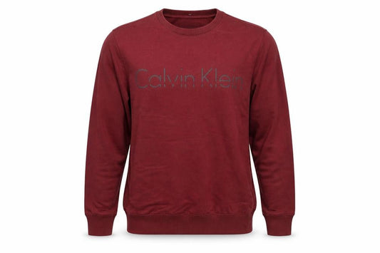Calvin Klein Men's Red Logo Crew Neck Sweatshirt Size M