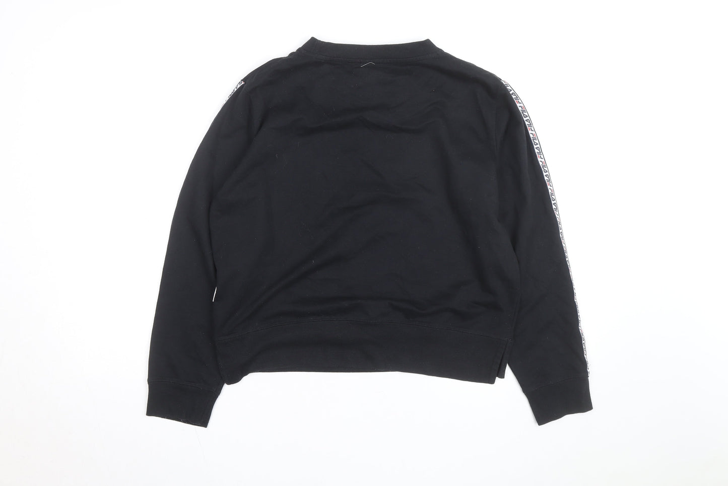 FILA Mens Black L Crew Neck Logo Pullover Sweatshirt
