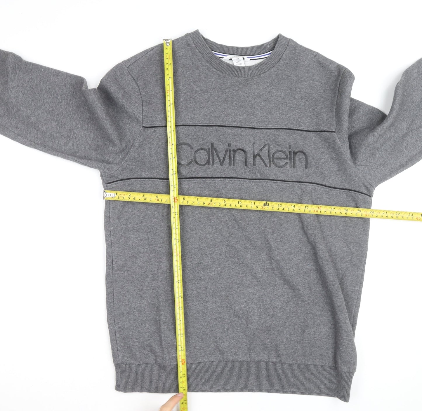Calvin Klein Men's Grey Crew Neck Pullover Sweatshirt M