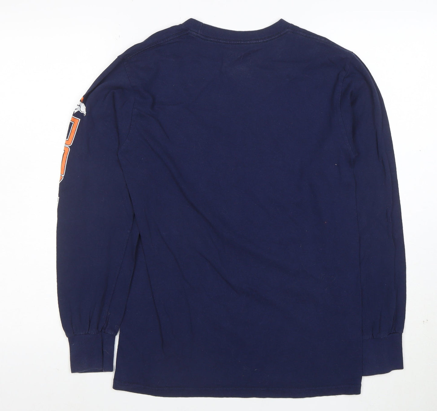 NFL Team Apparel Men's Navy Denver Broncos Long Sleeve T-Shirt Size S