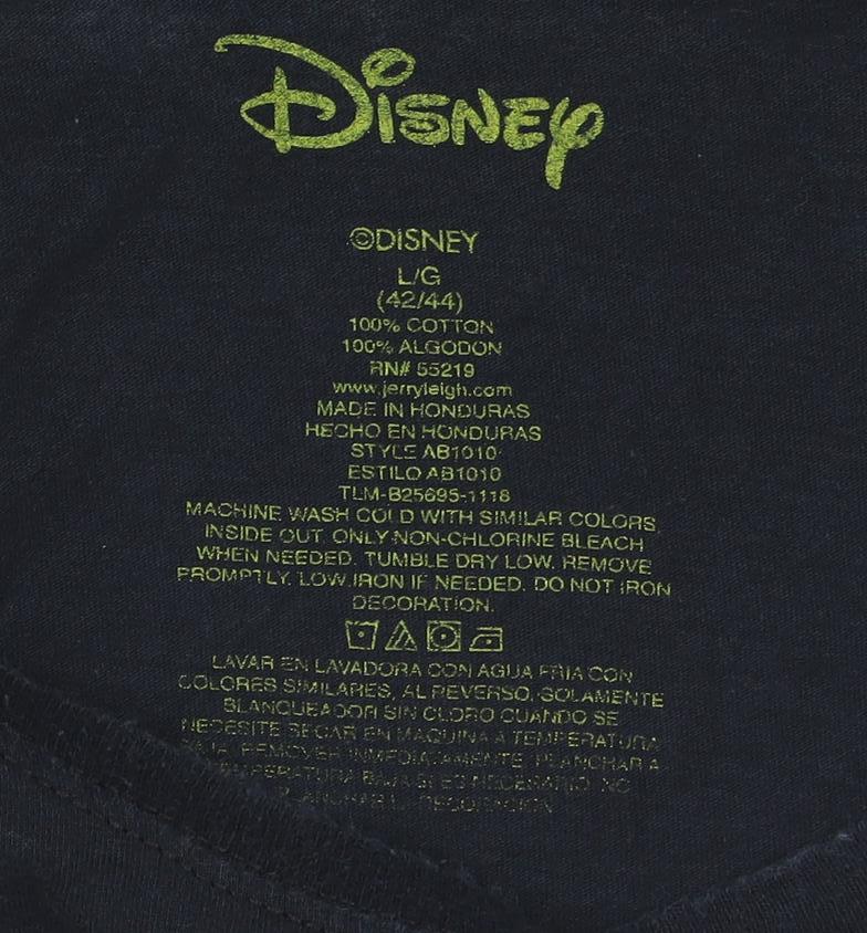 Disney Men's Black Mickey Mouse Graphic T-Shirt Size L