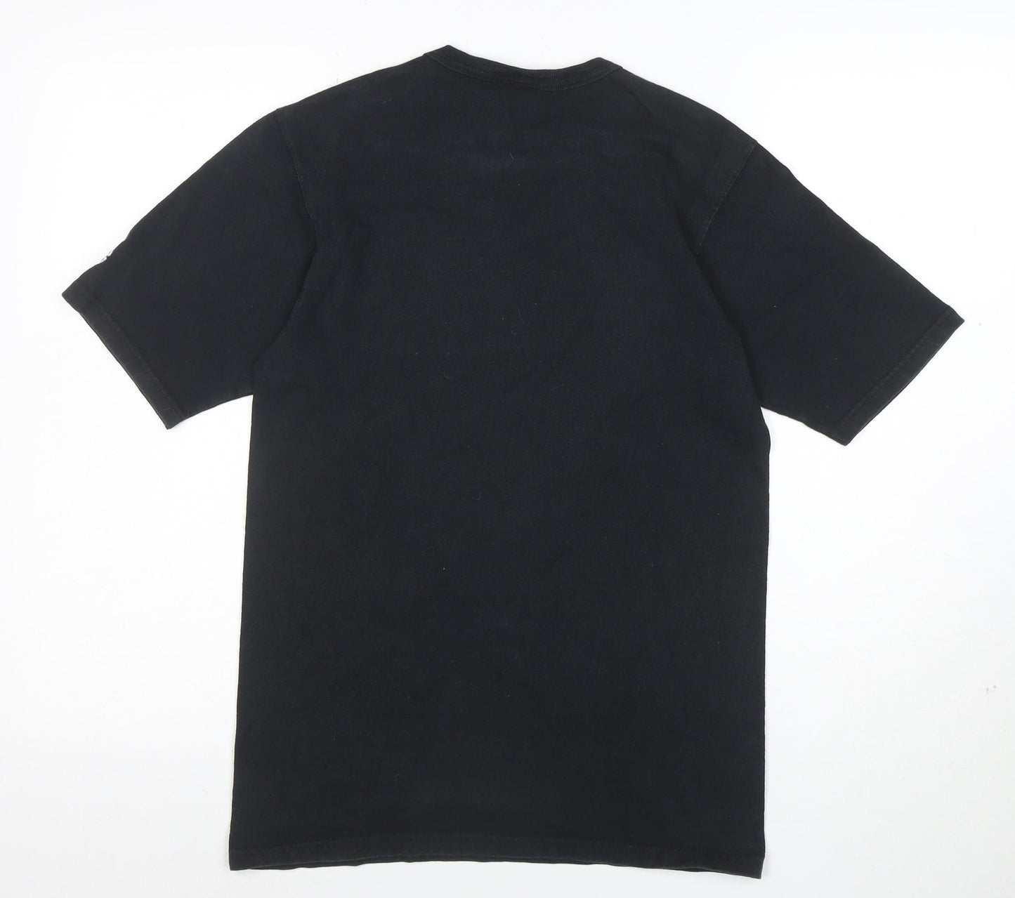 Champion Men Black Small Logo Cotton Crew Neck T-Shirt