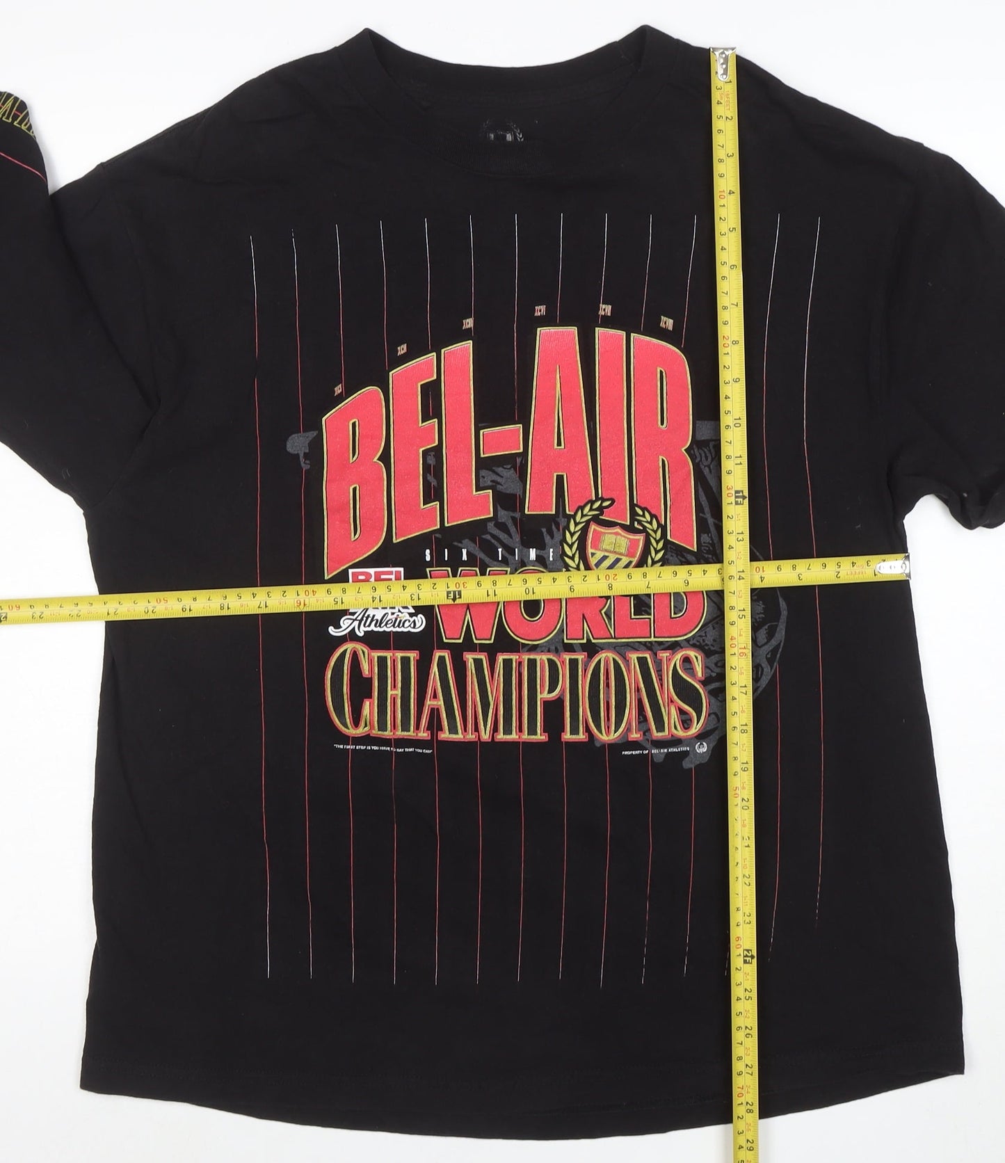 Bel-Air Athletics Men's Black XL Long Sleeve Sports Graphic T-Shirt
