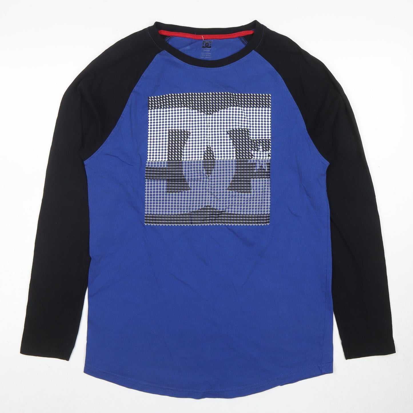 DC Men's Blue Long Sleeve Logo T-Shirt Size M