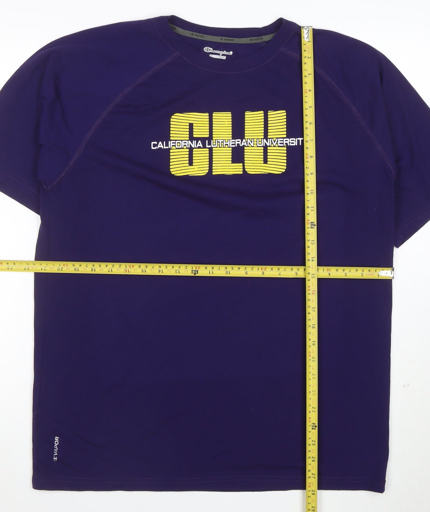 Champion Men's Purple CLU California Lutheran University T-Shirt L Polyester