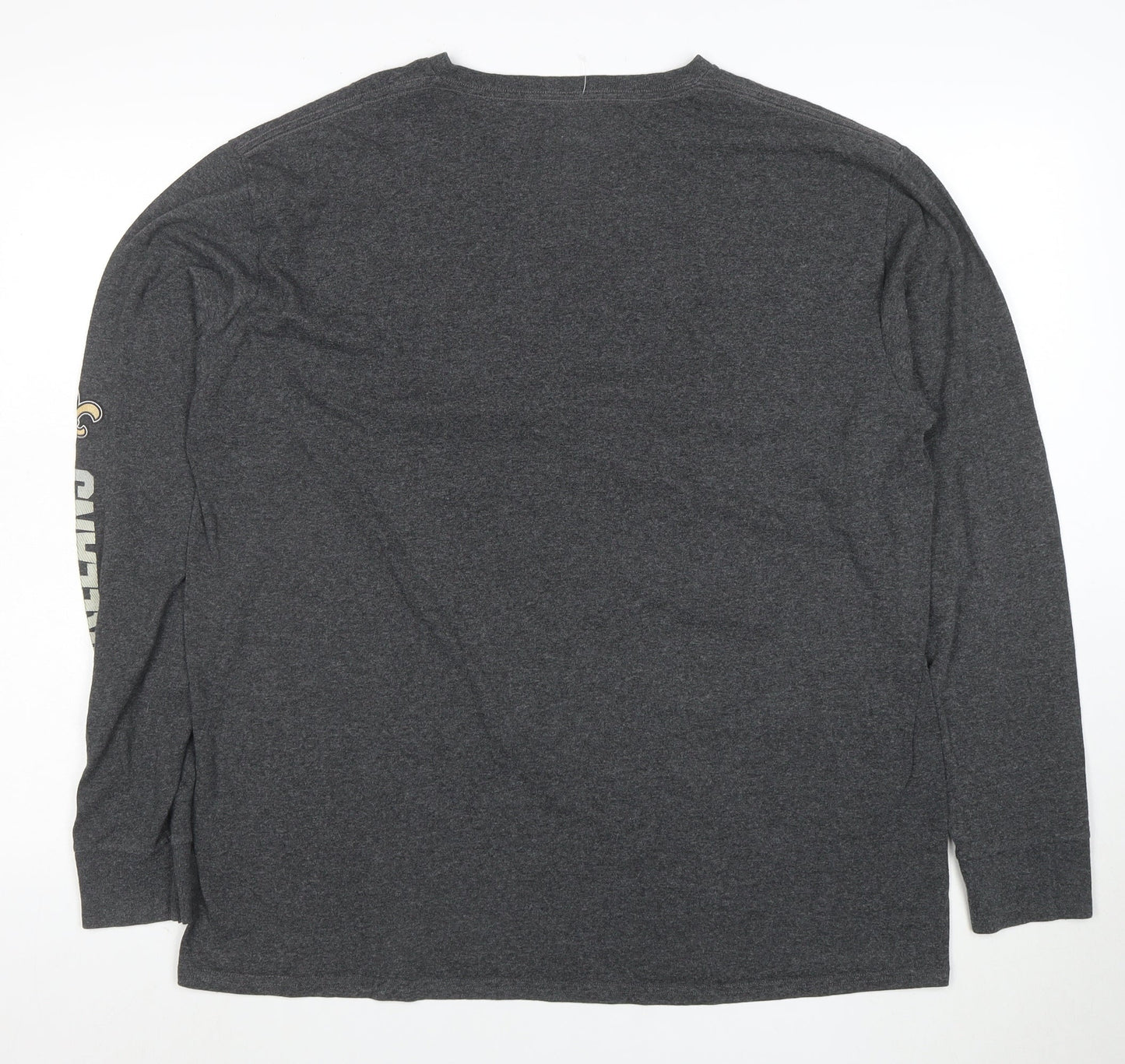Majestic Men’s Grey New Orleans Saints Long Sleeve T-Shirt XL