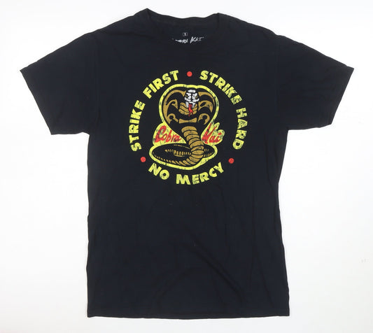 Cobra Kai Men's Black Graphic T-Shirt Small Short Sleeve Cotton