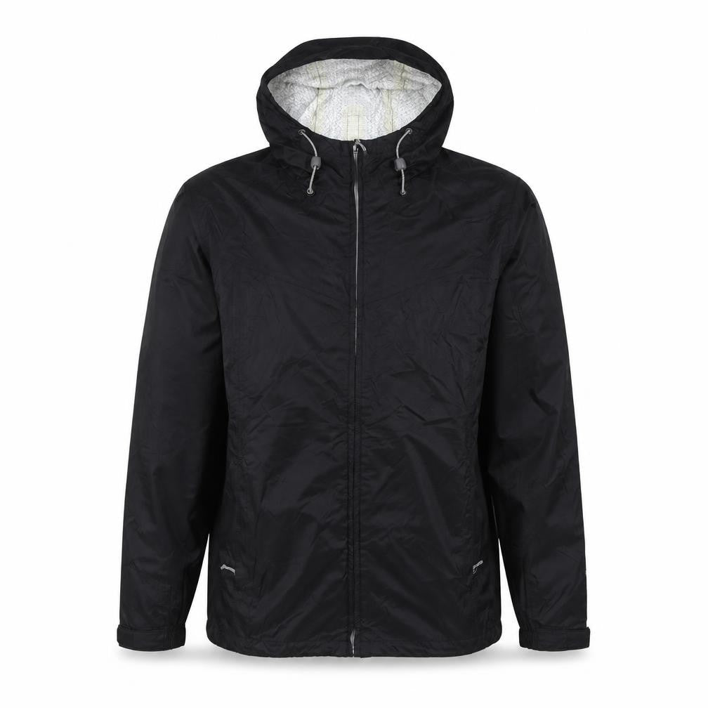 Eddie Bauer Men's Black XL Hooded Waterproof Rain Jacket