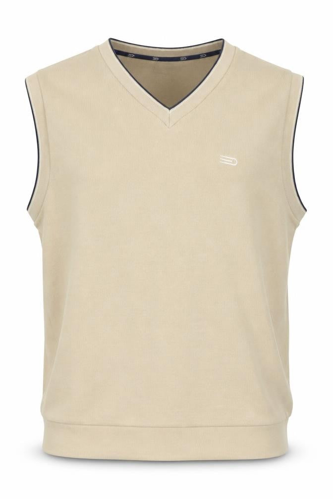 Dockers Men's Beige Cotton V-Neck Sleeveless Knit Vest XL