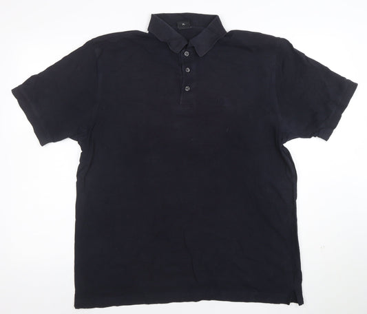 Hugo Boss Mens Black XL Pima Cotton Polo Shirt