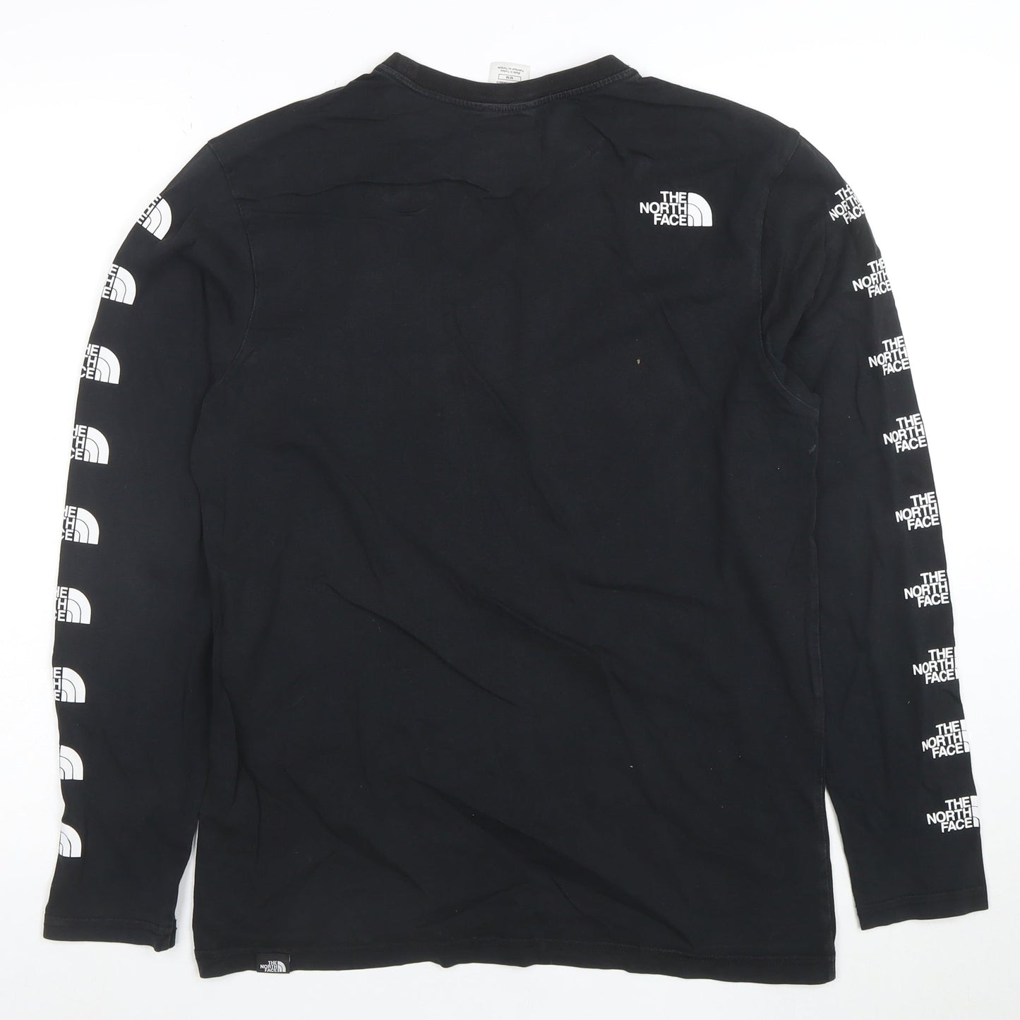 The North Face Men's Black Long Sleeve Logo Cotton T-Shirt M