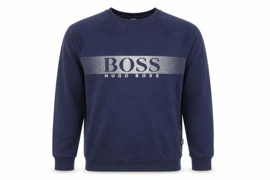 Hugo Boss Men's Blue Logo Cotton Long Sleeve T-Shirt M