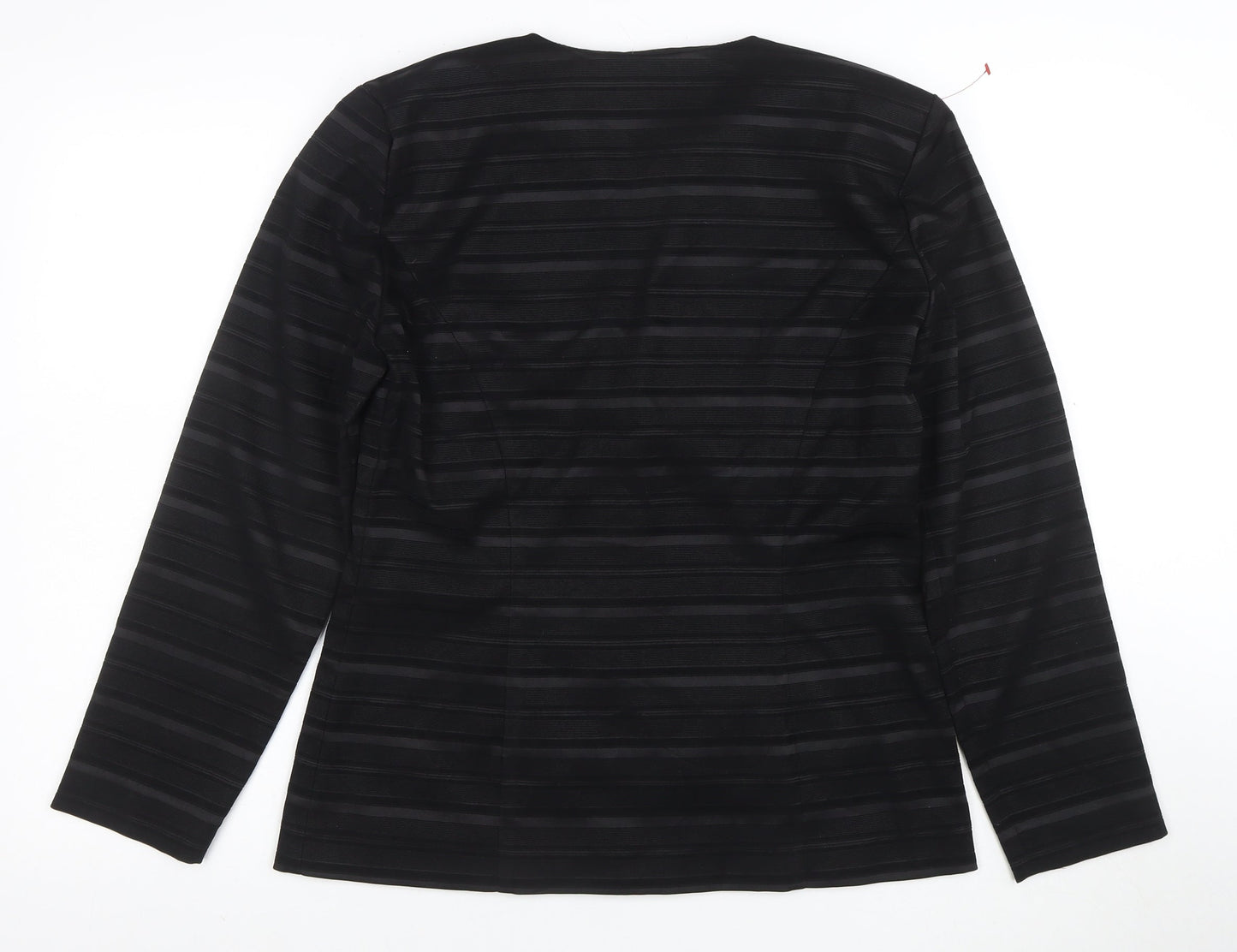 Leslie Fay Women's Black Striped Suit Jacket Size 8 Regular