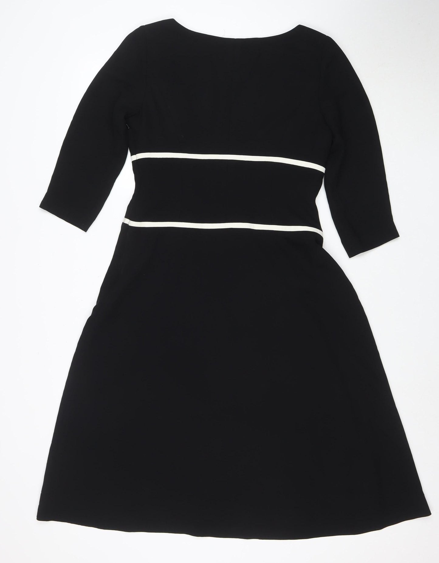 Maggy London Women’s Black Sheath Dress Size 6 Petite 3/4 Sleeve Workwear