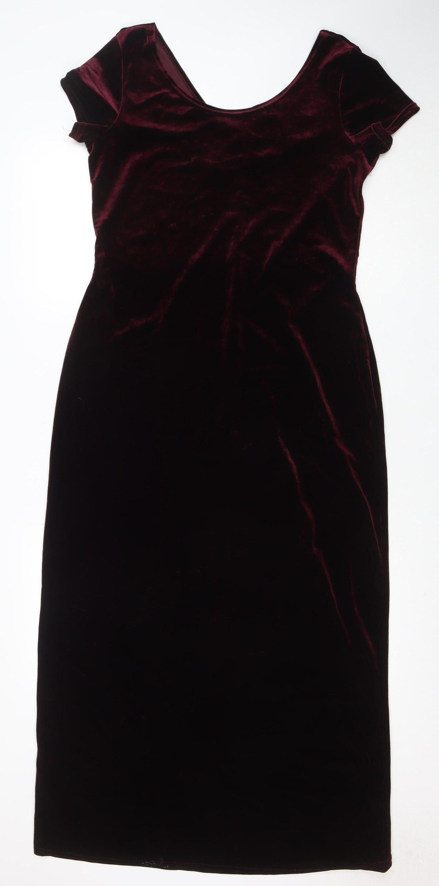 Scarlett Women's Red Velvet Bodycon Dress Size 12 Sleeveless