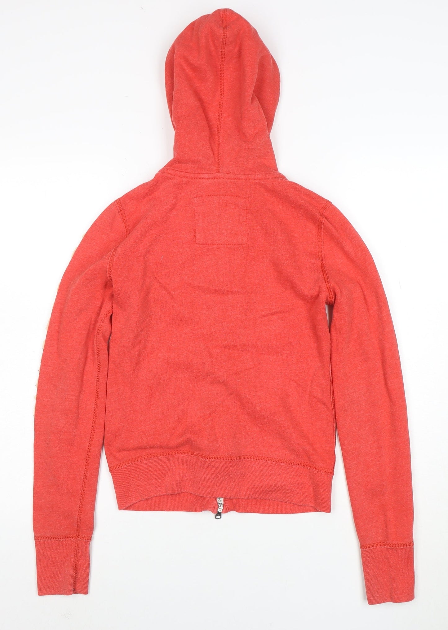 Abercrombie Kids Boys Red Full Zip Hoodie L Cotton Blend Tiger Logo