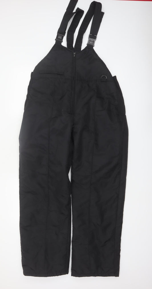 Ski Gear Men's Black L Snow Pants Insulated Waterproof Winter Trousers