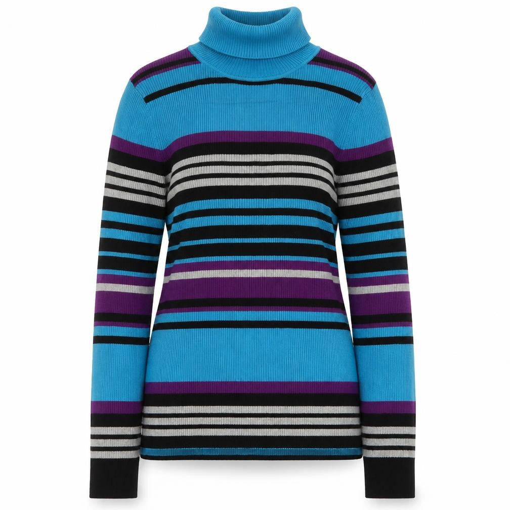 Northern Reflections Womens Multicoloured Cotton Roll Neck Jumper L